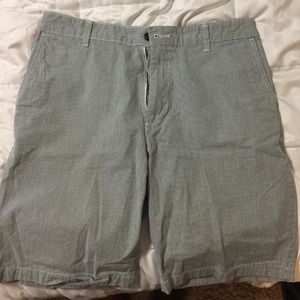 Blue/White Seersucker Docker Shorts